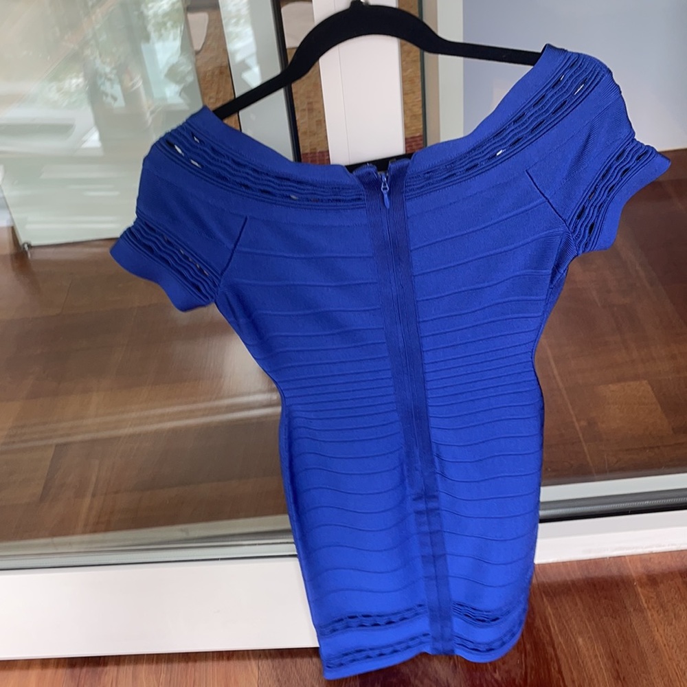 Herve Leger Royal Blue Bandage Dress - Picture 2 of 3